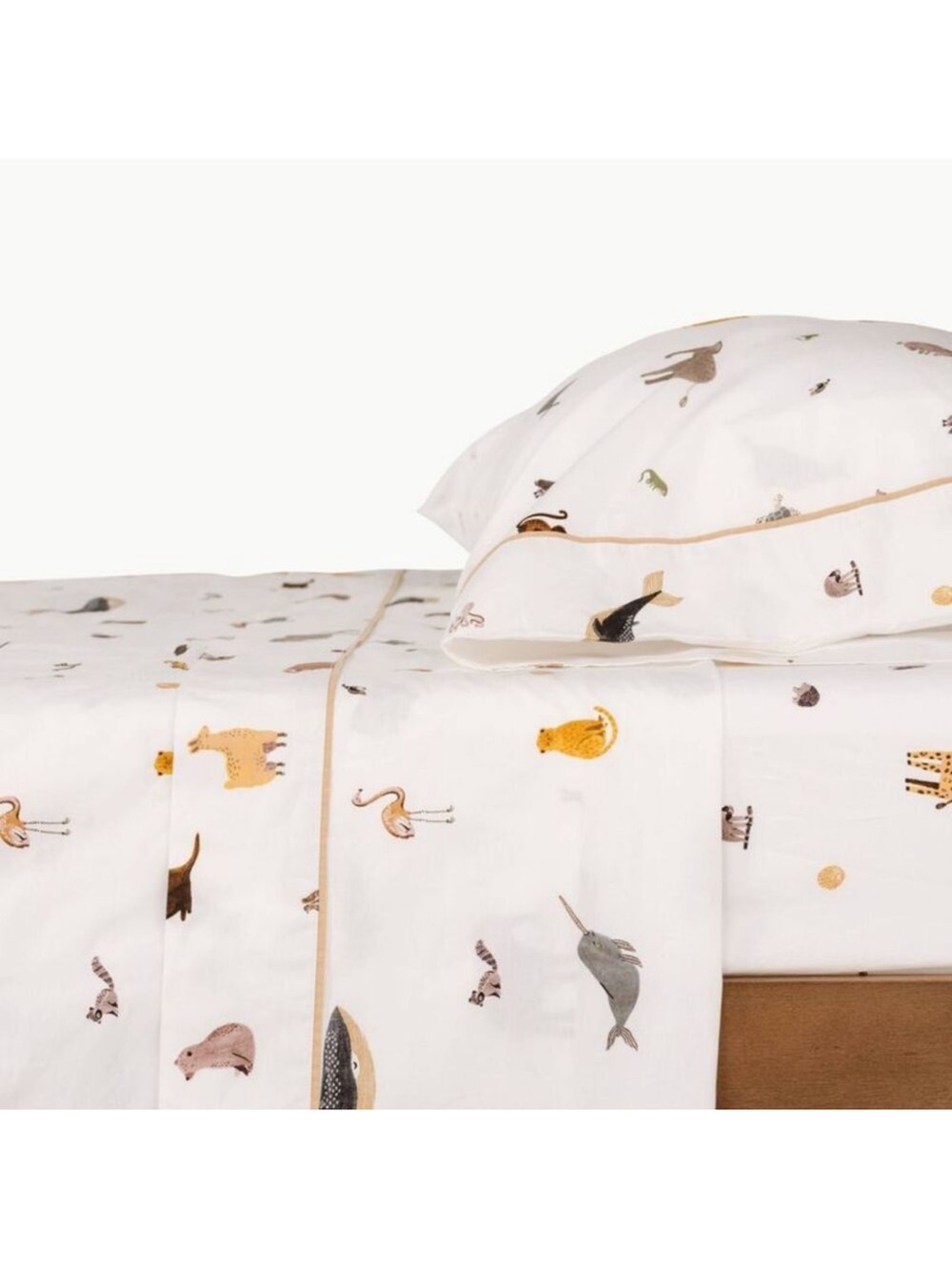 Gathre TWIN Menagerie Zoo Animals 3pc Sheet Set w/ Pillowcase NEW W/ TAGS